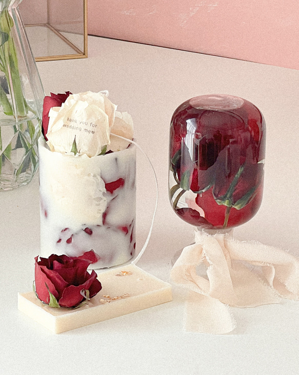 真っ赤なバラ花束【プロポーズの花束保存】アフターブーケanniversary3セット　結婚式ブーケ 7枚目の画像