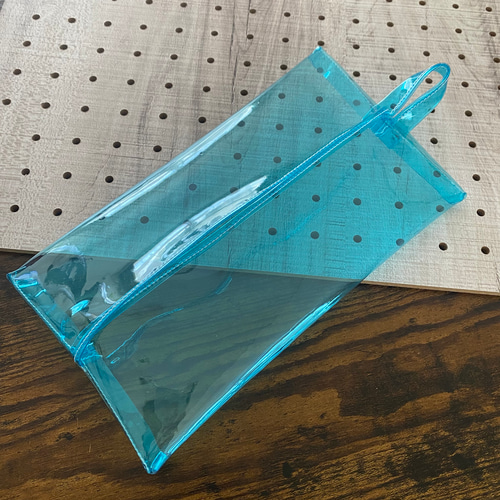 ティッシュカバー箱なしタイプ専用〈小さめサイズ〉【クリアブルー