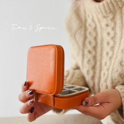 携帯用牛革製☆ジュエリーボックス】オリジナルデザイン│レトロ系