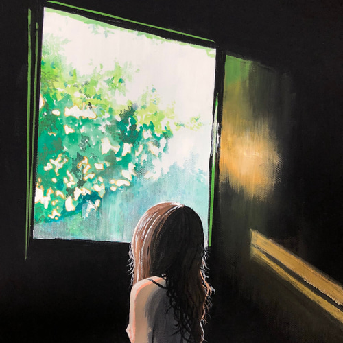 絵 【秘密の場所】 アート 現代アート アクリル画 原画 インテリア 