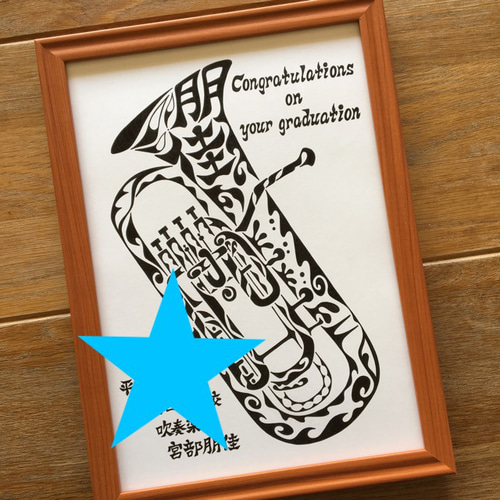 結婚祝いや出産祝いのプレゼントにも(^-^)名前を入れた絵の