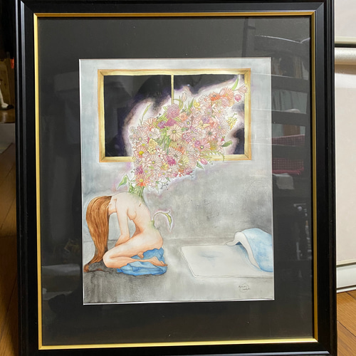 絵 【希望】 アート 現代アート 絵画 額付き インテリア 絵画 音喜多