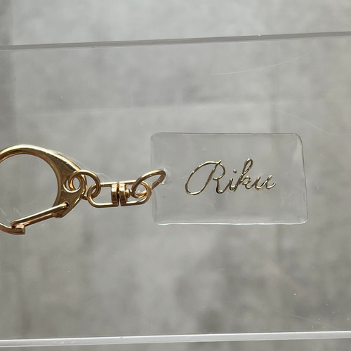 name tag (clear) お名前キーホルダー レジンキーホルダー 雑貨