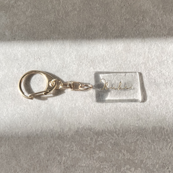 name tag (clear) お名前キーホルダー レジンキーホルダー 雑貨