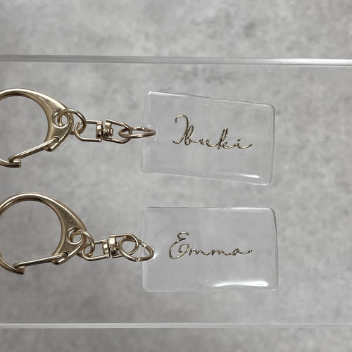 name tag (clear) お名前キーホルダー レジンキーホルダー 雑貨