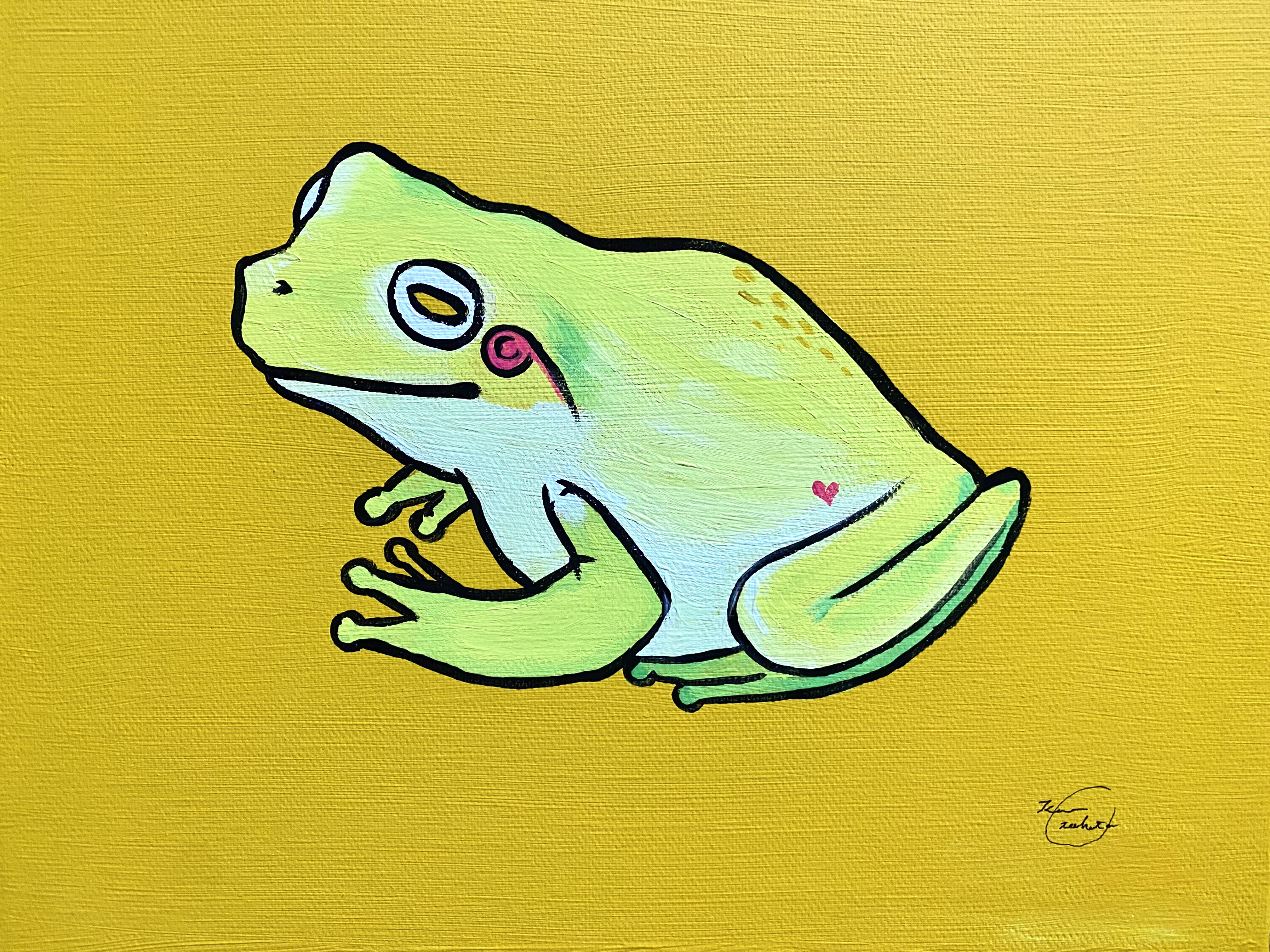 絵 【あなたのもとへかえるtype1-4】 カエル 絵画 アート 現代