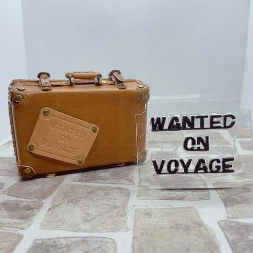 受注製作】本革1/6ドール用ミニチュアクラッシックトランクステッカー