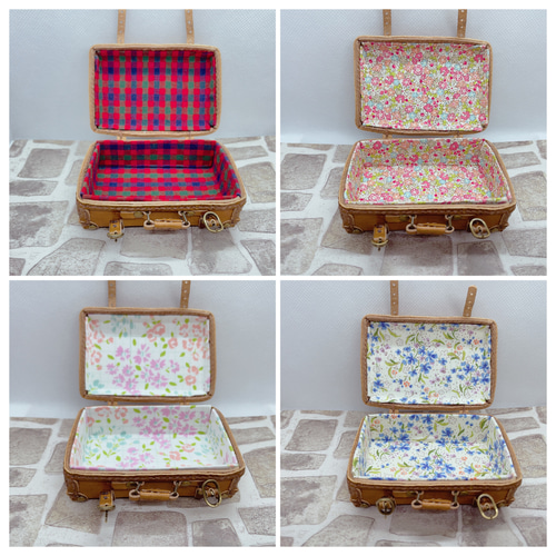 受注製作】本革1/6ドール用ミニチュアクラッシックトランクステッカー