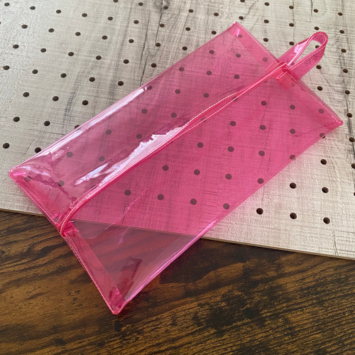 ティッシュカバー箱なしタイプ専用〈小さめサイズ〉【クリアピンク