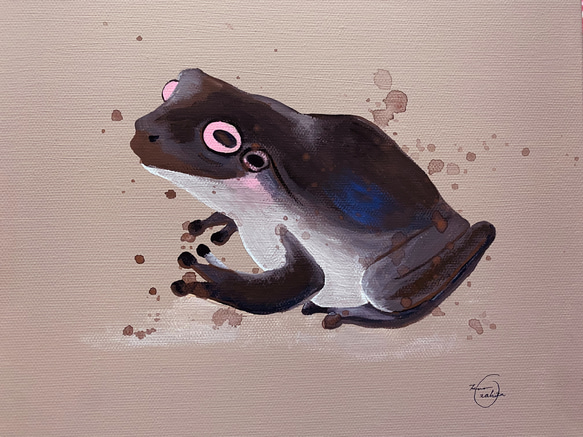 絵 【あなたのもとへかえるtype1-6】 カエル 絵画 アート 現代