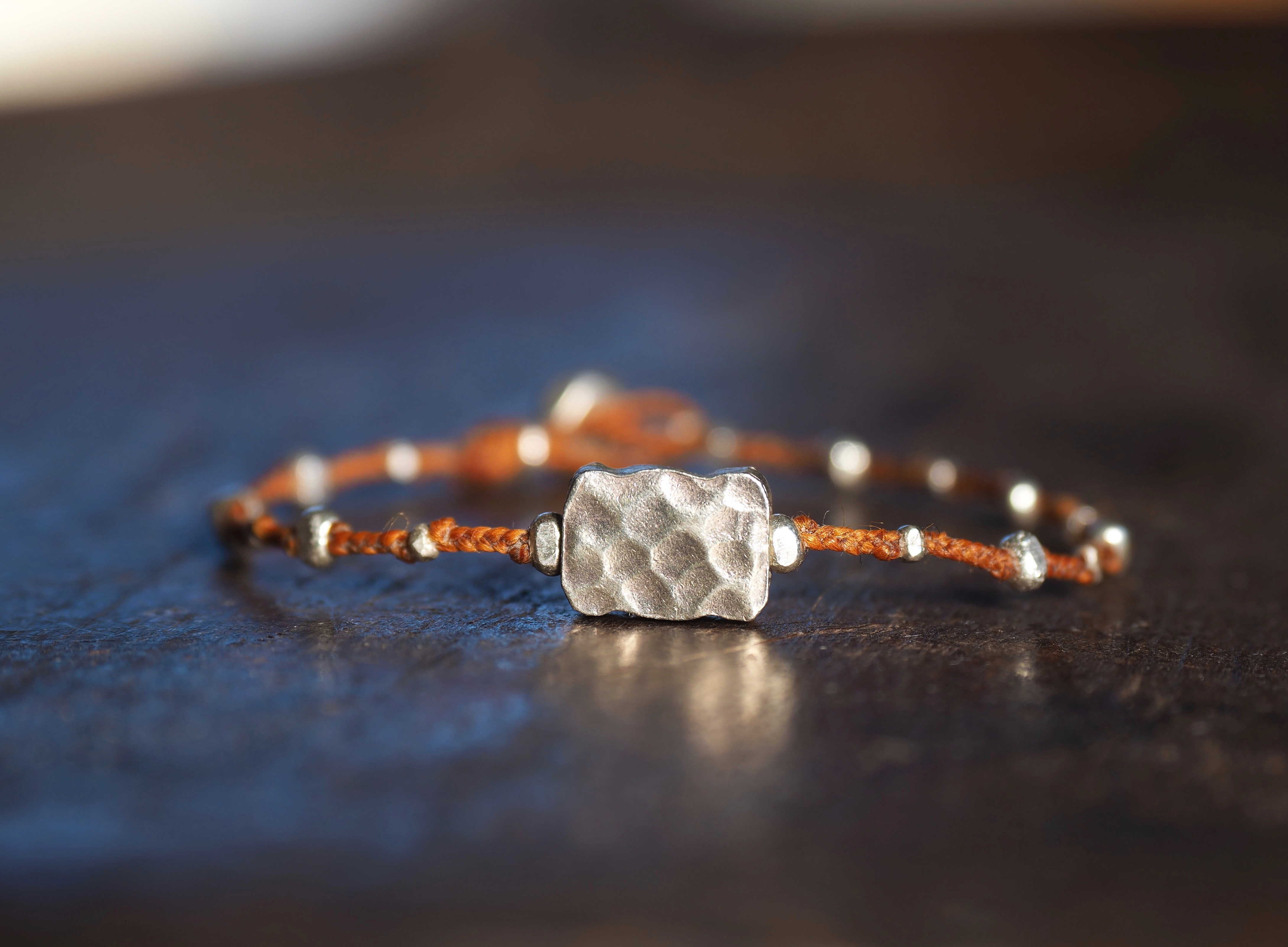 【受注製作】-KarensiIver- code bracelet 'Orange'