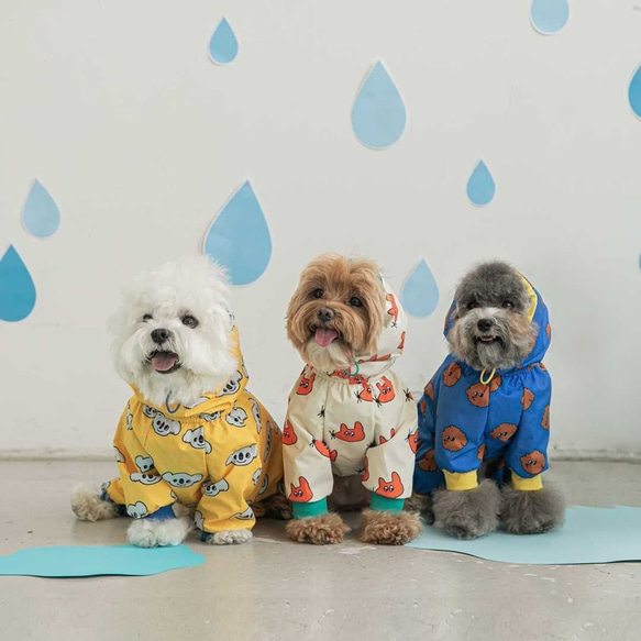 犬服 犬用レインコート カッパ かっぱ 防水 春 秋 冬 梅雨 アウター かわいい ペット用品 お散歩 ch-857 2枚目の画像