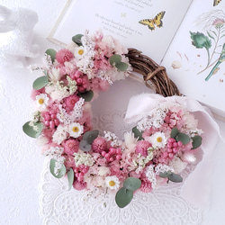 アナベル リース ドライフラワー ハンドメイド 約22cm フラワーリース アナベルのドライフラワーリース ドライフラワー 瑠花 通販