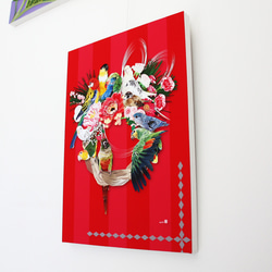 パネル作品【小】「OKAZARI -New Year's Decoration-」（A5・B5サイズ） 6枚目の画像