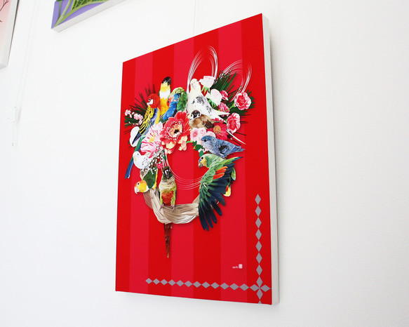 パネル作品【小】「OKAZARI -New Year's Decoration-」（A5・B5サイズ） 6枚目の画像