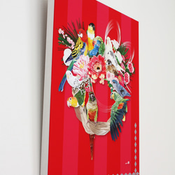 パネル作品【小】「OKAZARI -New Year's Decoration-」（A5・B5サイズ） 4枚目の画像