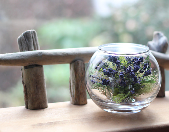 ❤ボトルフラワー・ラベンダー（ドライフラワー）（M)誕生日・お見舞い