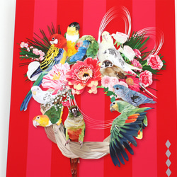 パネル作品【大】「OKAZARI -New Year's Decoration-」（B4・A3サイズ） 3枚目の画像