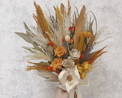 ブーケ＆ブートニア【No.243】ドライフラワー ドライフラワーブーケ