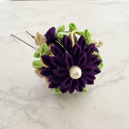 つまみ細工髪飾り 和玉 成人式 結婚式 6点セット 和装髪飾り S126 着物