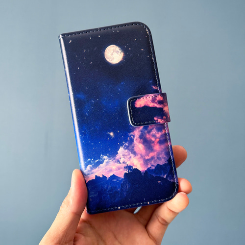 満月が照らす幻想世界 手帳型スマホケース iPhoneケース 全機種対応