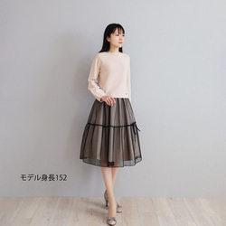5 種顏色可供選擇！ [Wholegarment] 泡泡袖套頭衫 [白色] 第4張的照片