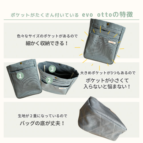 バッグインバッグ 縦型 小さめ 自立 かわいい おしゃれ カラー バッグインバッグ 縦型 小さめ 自立 かわいい おしゃれ カラー