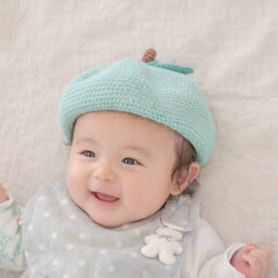 コットン100%☆うさみみベビーボンネット 新生児〜2歳サイズ うさぎ