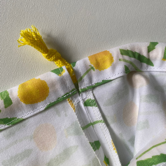【受注製作】デザイナーズファブリックの巾着袋（小）たんぽぽ柄、チューリップ柄 4枚目の画像