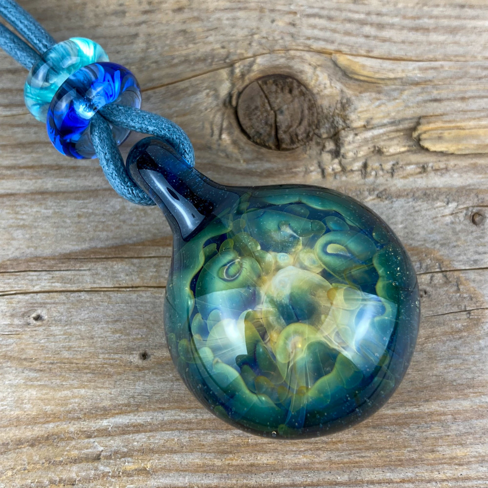 Fume Dot Glass Implosion ボロシリケイトガラスペンダント WITF21