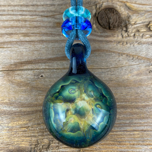 XODAS ペンダント　ボロシリケイトガラス XODAS ペンダント ボロシリケイトガラス COSMIC FLOWER ボロ