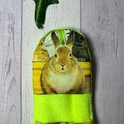 ウサギのメガネクリーナー　ライム　現品　送料無料 2枚目の画像