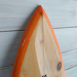 SURFBOARD Clock　スワローテール　オレンジ 5枚目の画像