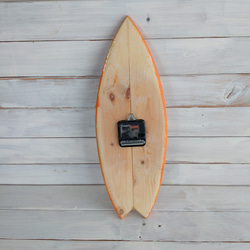 SURFBOARD Clock　スワローテール　オレンジ 15枚目の画像