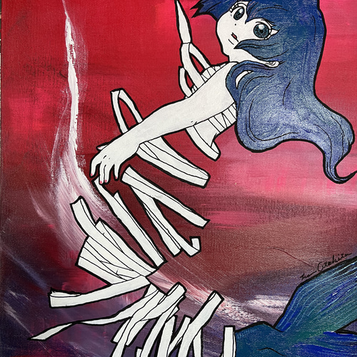 絵画 アクリル画 現代アート インテリア/2点まとめて 絵画 アクリル画 現代アート インテリア/2点まとめて