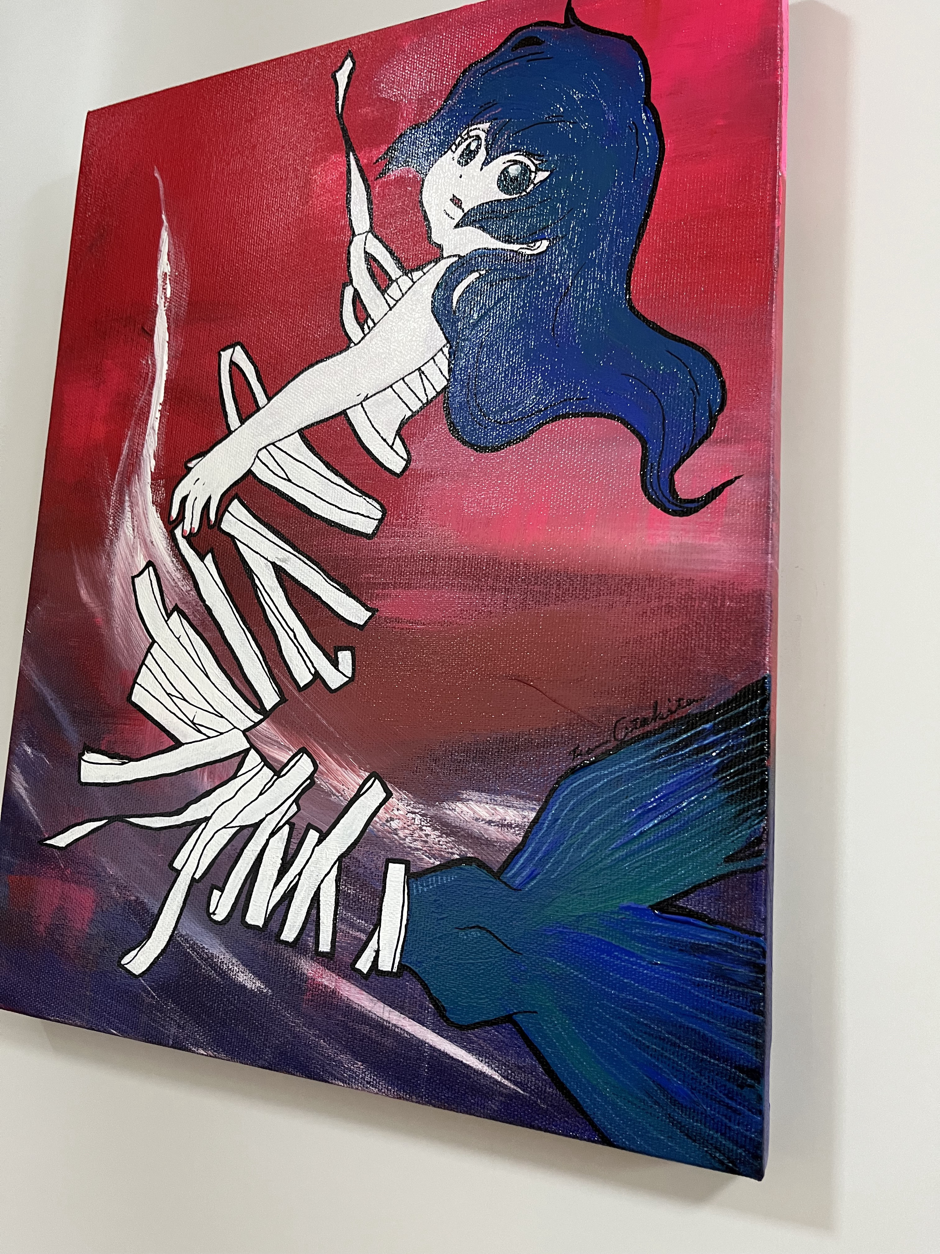 アート　【ソシ美@幻】　現代アート　イラスト　絵　絵画　Art アクリル画　インテリア