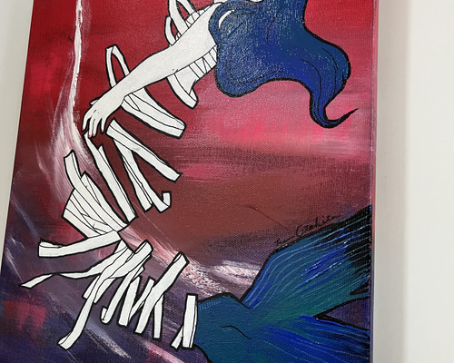 絵画 アクリル画 現代アート インテリア/2点まとめて 25b5a8d2124ee42bd5460982eb9e1b