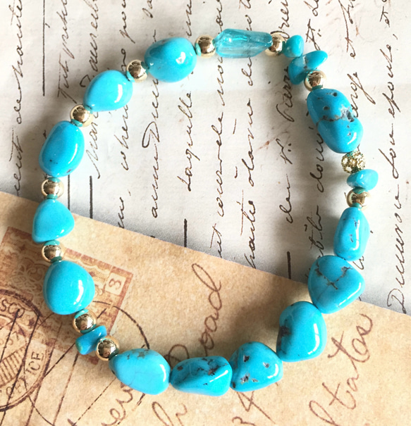 スリーピングビューティー鉱山産ターコイズ10mm スリーピングビューティーターコイズ (10mm / アリゾナ州 USA産)一連