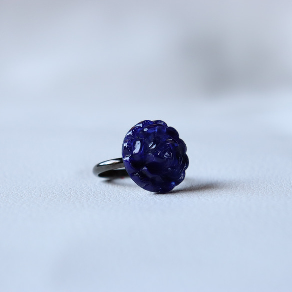 【指輪】　幻想の青薔薇 3枚目の画像