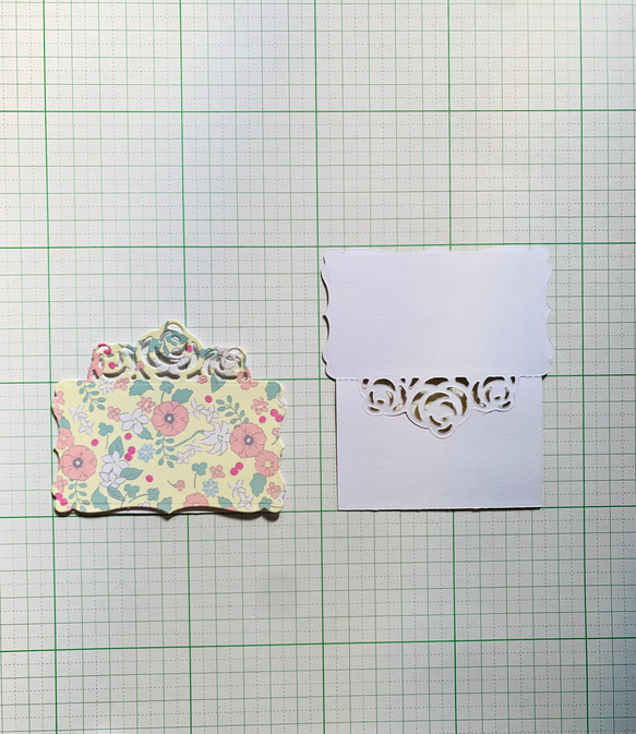 ★1点限り★ 花柄　二つ折りカード　5枚セット 5枚目の画像