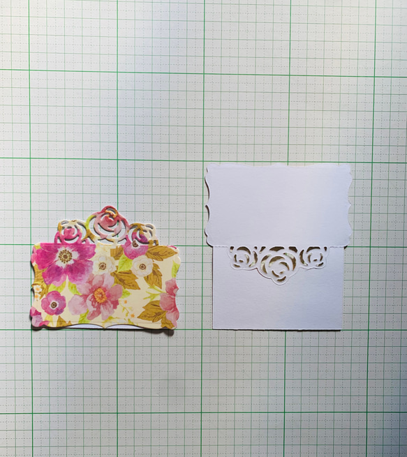 ★1点限り★ 花柄　二つ折りカード　5枚セット 6枚目の画像