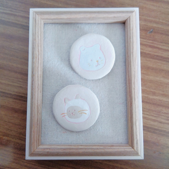 猫のブローチ　　スコティッシュフォールド　北欧/ペット　SDGs＊自然素材で染めた卵の殻で作るアクセサリー 8枚目の画像