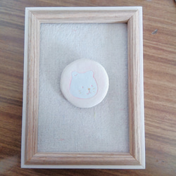 猫のブローチ　　スコティッシュフォールド　北欧/ペット　SDGs＊自然素材で染めた卵の殻で作るアクセサリー 7枚目の画像