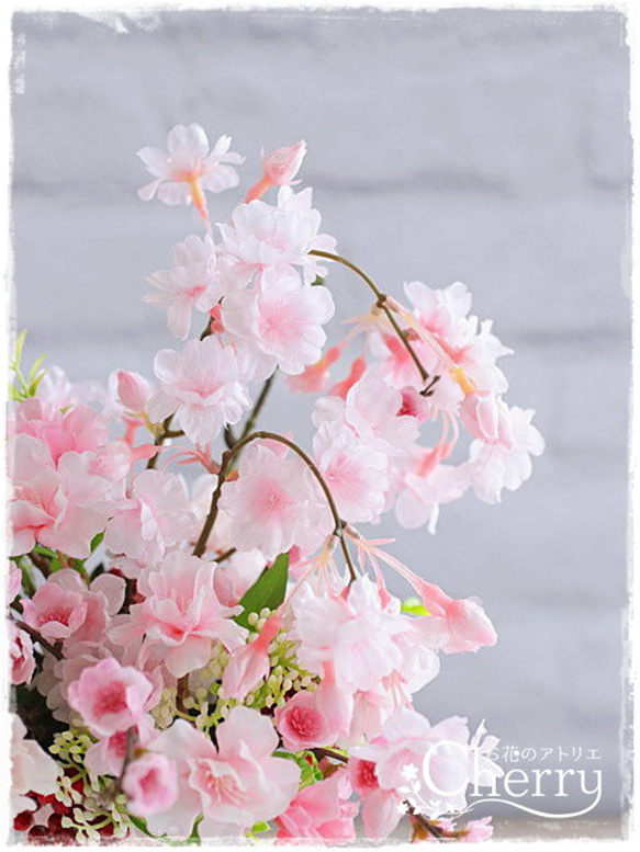 【春アレンジ】限定1個・満開の枝垂れ桜をお部屋に。「Creema限定」 3枚目の画像