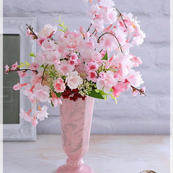 【春アレンジ】限定1個・満開の枝垂れ桜をお部屋に。「Creema限定」 6枚目の画像