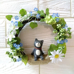 猫（ねこ） フラワー・リース のおすすめ人気通販｜Creema(クリーマ