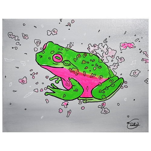絵 【あなたのもとへかえるtype1-8】 カエル 絵画 現代アート