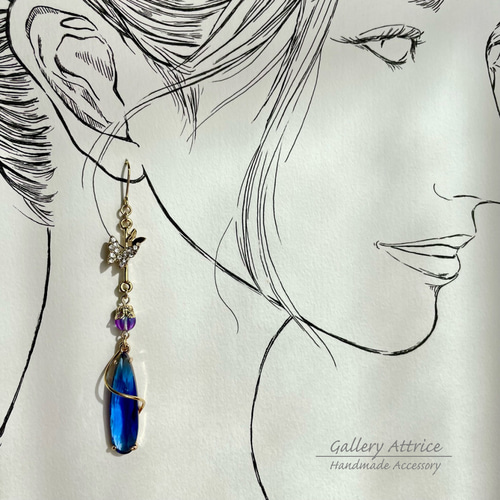 新作チューライトフロスト プルメリアスクロールカービングピアスチャーム 新作チューライトフロスト プルメリアスクロールカービングピアス