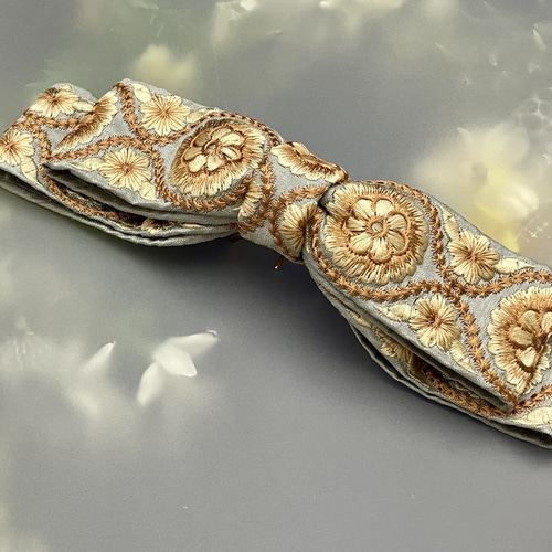 インド刺繍リボンポニーフック ポニーフック・ヘアカフス mikan工房