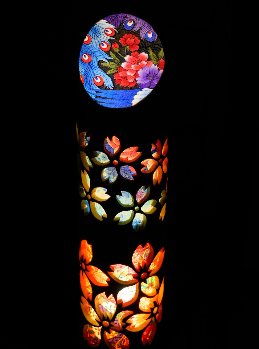 幻想の竹灯り カラー彩シリーズ ～～孔雀～～ 竹灯籠 極太孟宗竹